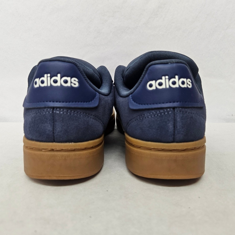 Adidas Grand Court Alpha 00s Sneakers JQ3008 Blue Suede Gum Sole Men Size 9.5 - Picture 6 of 12